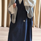 La robe chasuble - Jean Dark blue