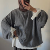 CARDIGAN OVERSIZE - GRIS FONCE