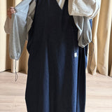La robe chasuble - Jean Dark blue