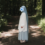 La jupe vichy - bleu ciel