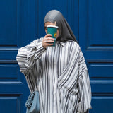 La tunique chemise - rayé grise