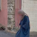 Abaya flowy 2.0 - bleu