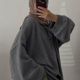 CARDIGAN OVERSIZE - GRIS FONCE