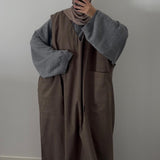 CARDIGAN OVERSIZE - GRIS FONCE