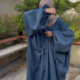 Abaya flowy 2.0 - bleu