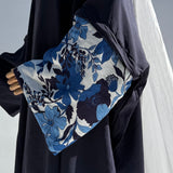 Manchette large "motif"  - Blue flowers
