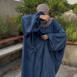 Abaya flowy 2.0 - bleu
