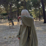 Abaya flowy 2.0 - kaki