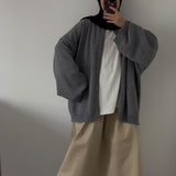 CARDIGAN OVERSIZE - GRIS FONCE