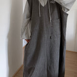 ROBE CHASUBLE EN JEAN - GRIS
