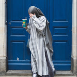 La tunique chemise - rayé grise