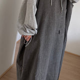 ROBE CHASUBLE EN JEAN - GRIS